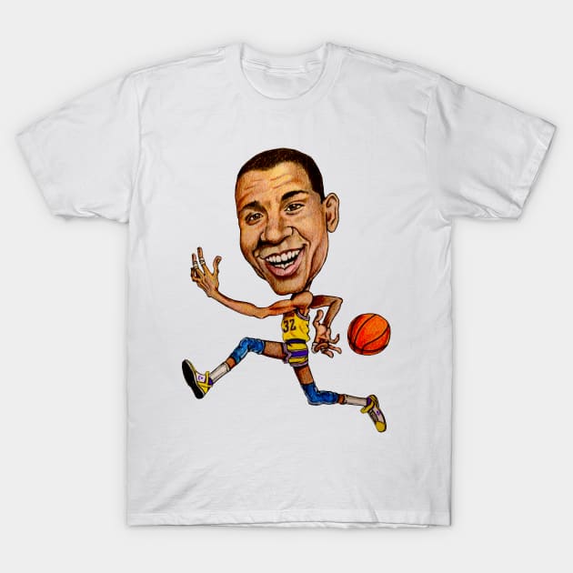 Magic Johnson Caricature T-Shirt by tabslabred